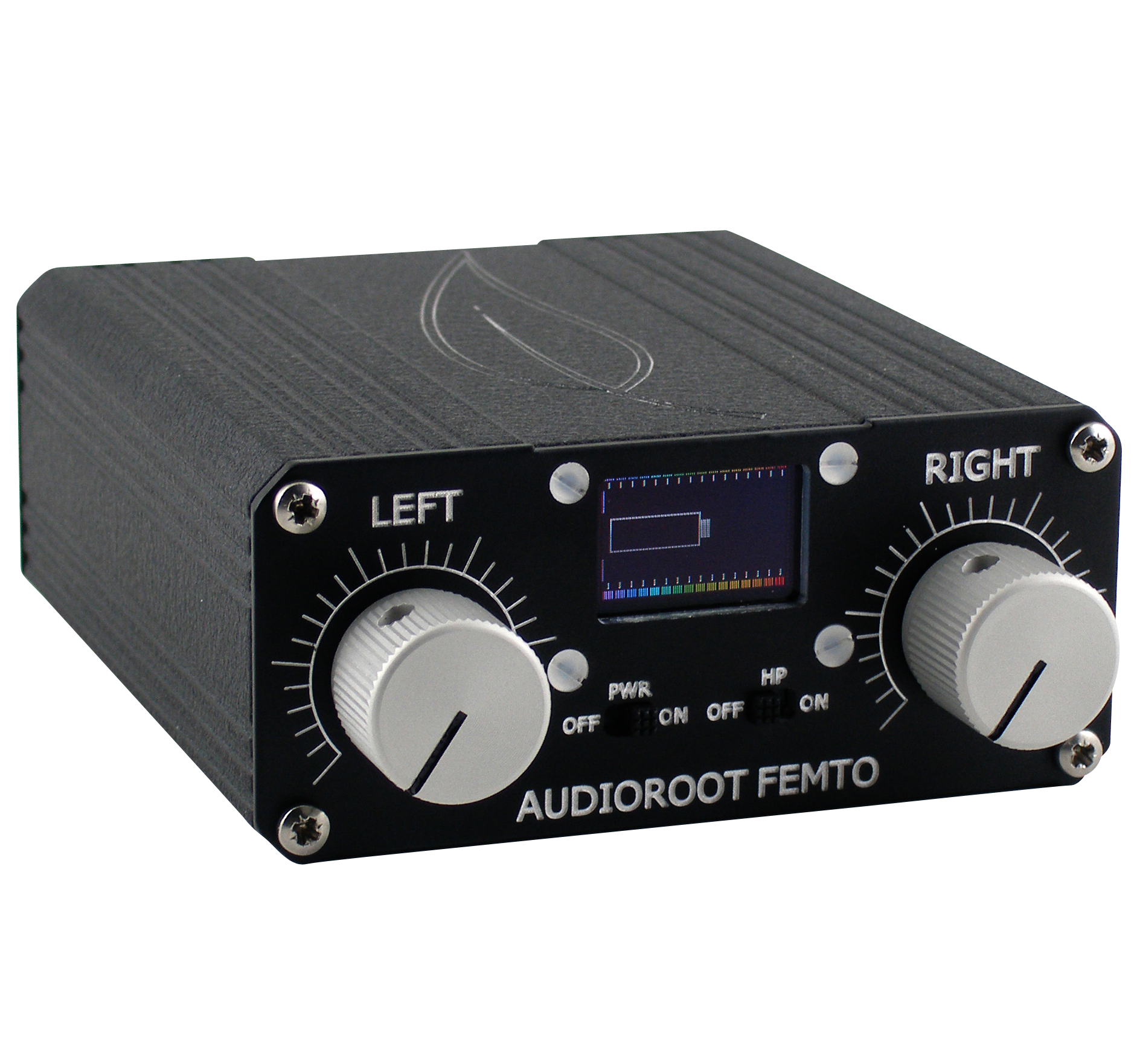 Audioroot FEMTO portable stereo microphone preamp front view