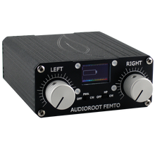 Audioroot FEMTO portable stereo microphone preamp front view