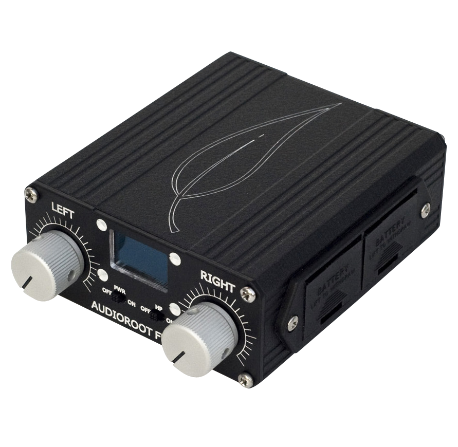 Audioroot FEMTO microphone preamp angled view