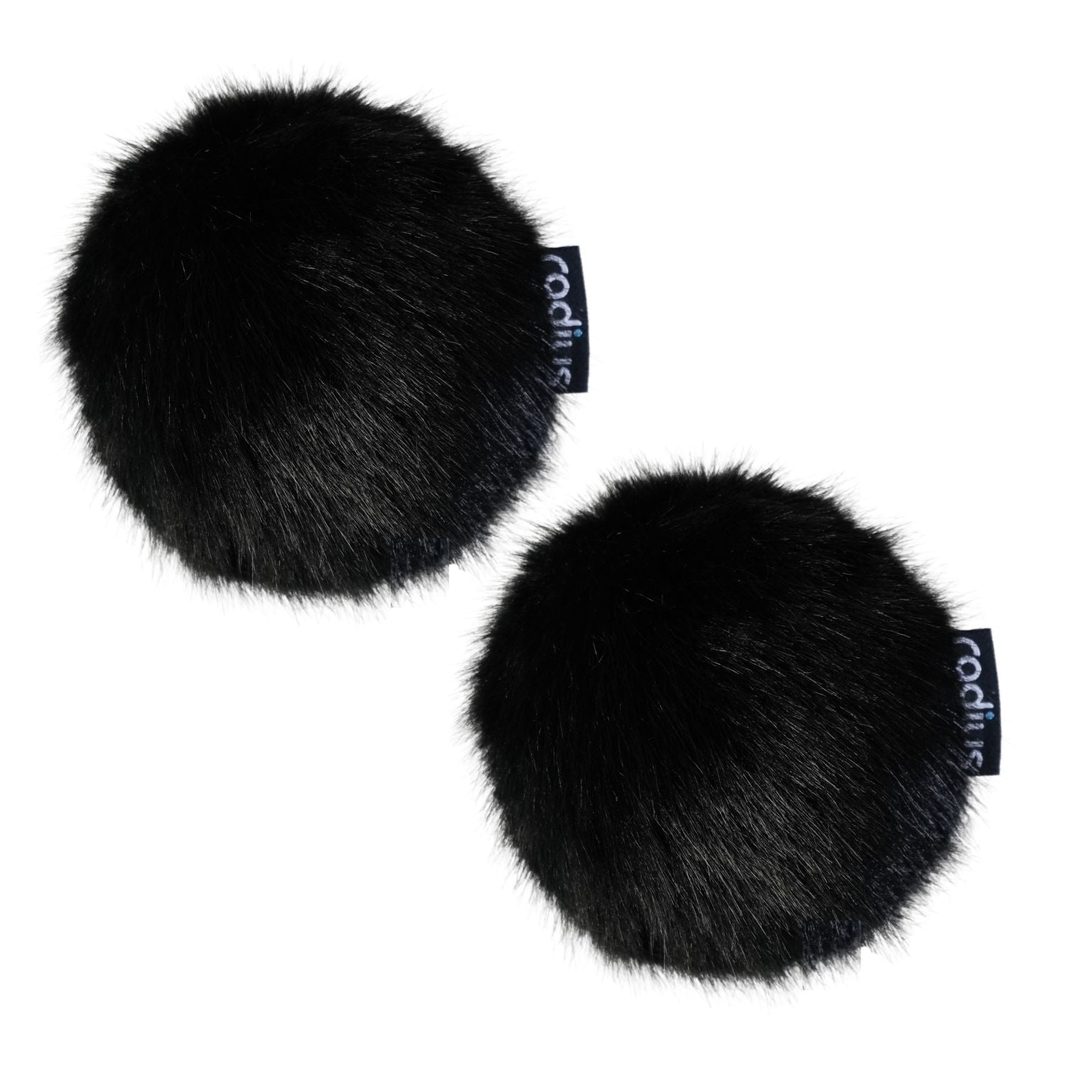 Radius Fur Windcovers for Rycote Baby Ball Gag - Pair / Black