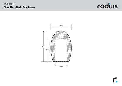 3cm Handheld Mic Foam (55mm Bore)