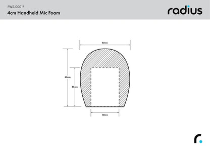 4cm Handheld Mic Foam (55mm Bore)