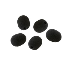 Black lavalier mic foam windscreens in a small set