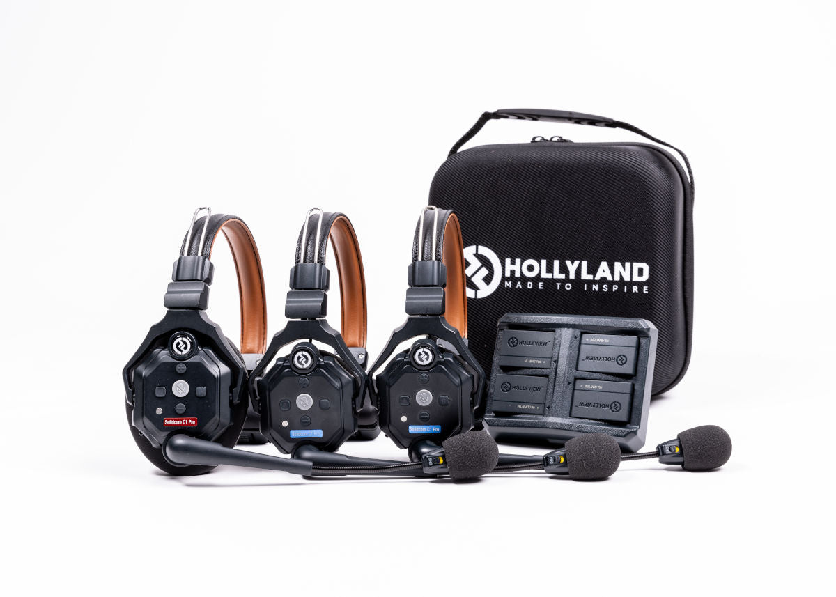 Hollyland Solidcom C1 Pro 3-person wireless intercom kit