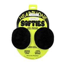 Garfield Headphone Softies Small, black plush ear pads for over-ear headphones