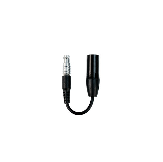 XLR headset adapter cable, 10-pin to 4-pin, with metal and black connectors