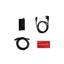 Hollyland PoE power adapter with two black cables and adapter connectors