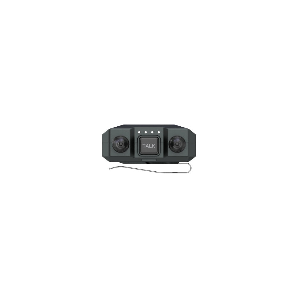 Hollyland wireless beltpack with TALK button and front audio dials