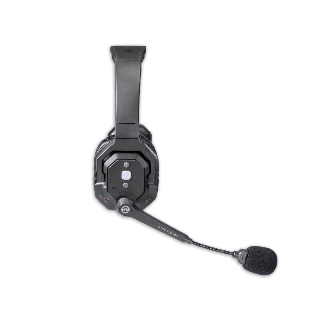 Hollyland Solidcom SE Pro wireless headset with boom mic and top headband clip
