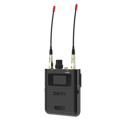 DEITY digital IFB receiver with two antenna rods and front panel display
