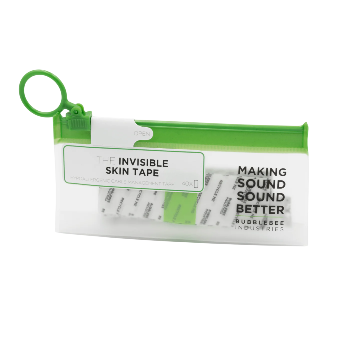 Invisible skin tape dispenser package, green and white blister pack