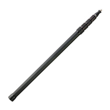 9-ft black boom pole with threaded end cap and stacked segment rings