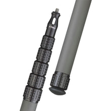 Graphite boom pole with black 9-section grips and mounting adapter, K-Tek