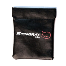 Black stingray-style lav pouch with top flap and Stingray K!teK logo