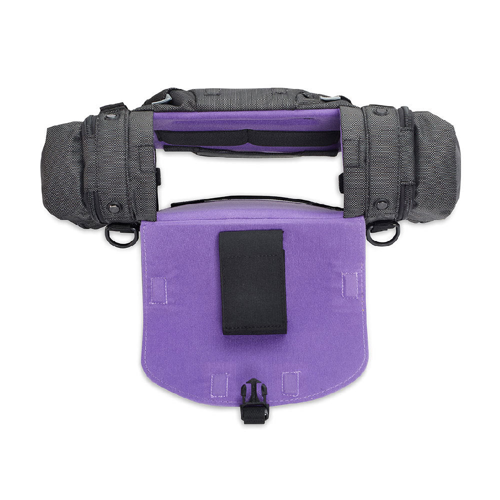 Stingray Junior-X Purple audio bag showing side and bottom access