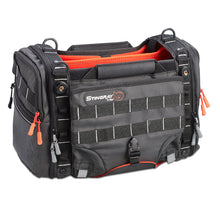 Stingray audio mixer recorder bag with front grid pockets and orange zipper pulls