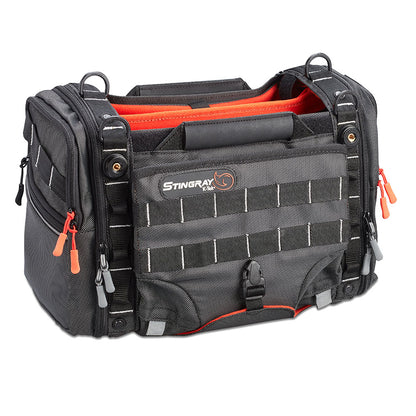 Front view of K-Tek Stingray Small-X mixer bag with orange interior