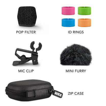 RØDE Lavalier II microphone and included accessories