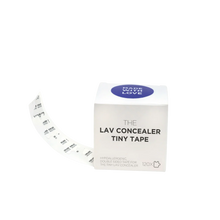 Concealer tiny tape box with white adhesive strip roll, 120 pieces