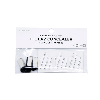 Lav concealer kit in Black & White packaging for Countryman B6, 6 pieces included