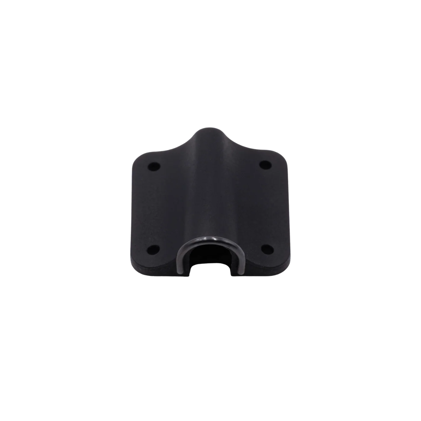 Black lav mic concealer cover with four mounting holes and metal grille