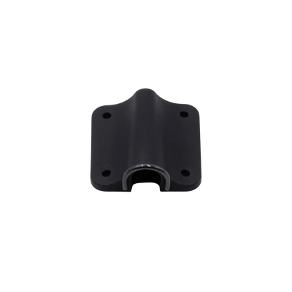 Black lav mic concealer cover with four mounting holes and metal grille