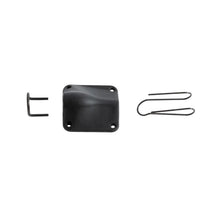 Black lav microphone concealer base with bracket clip and wire form pieces