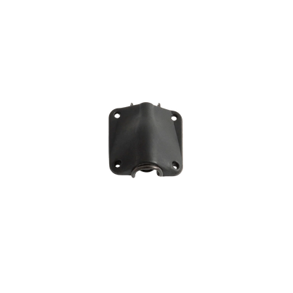 Black lav mic concealer cover, close-up with curved grille opening