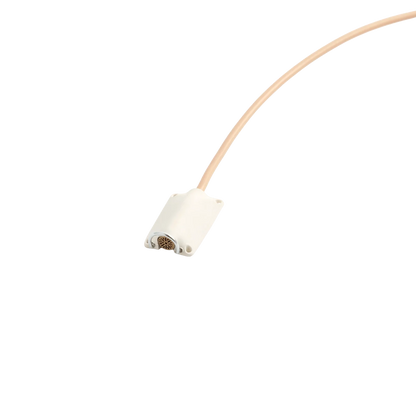 White lav mic concealer with attached cable and small mesh grille
