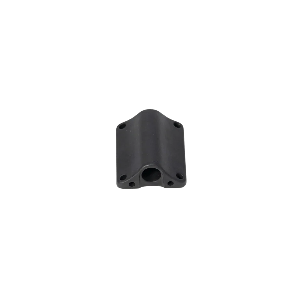 Black lav microphone concealer piece with round openings and mounting holes