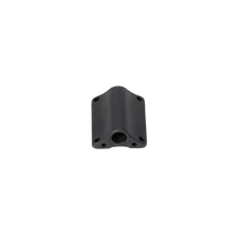 Black lav microphone concealer piece with round openings and mounting holes