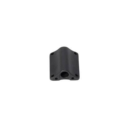 Black lav microphone concealer piece with round openings and mounting holes