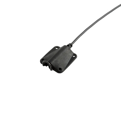 RØDE lav concealer, black clip-on microphone mount with cable