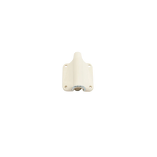 White lav mic concealment housing with mounting plate and connector