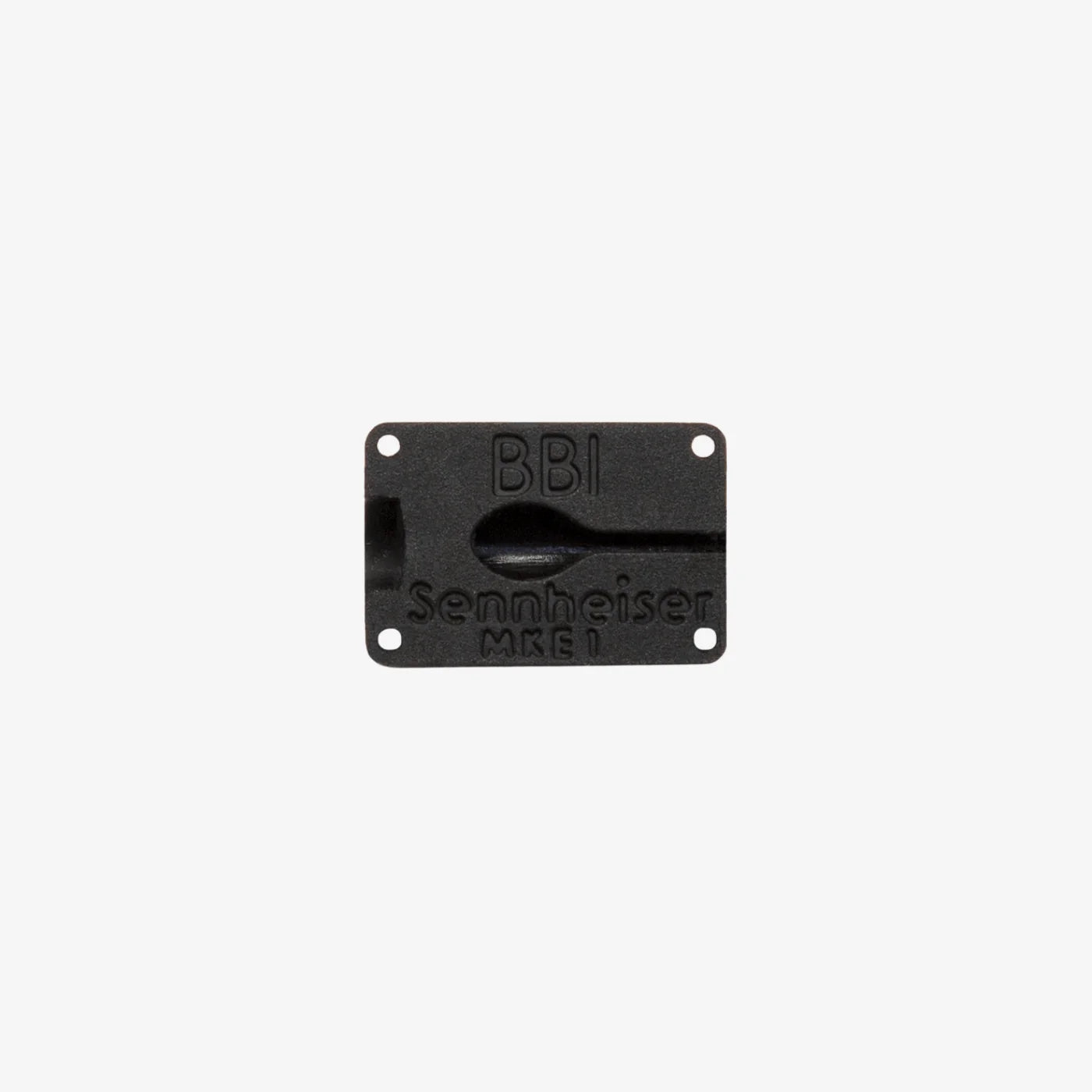 Black BB1 lav concealer insert for Sennheiser MKE1, with mounting holes