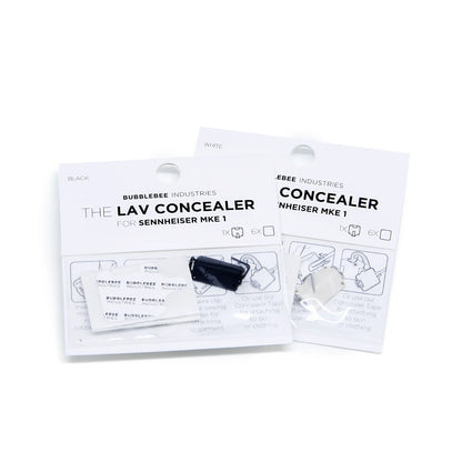 Lav concealer for Sennheiser MKE 1, two accessory cards in packaging