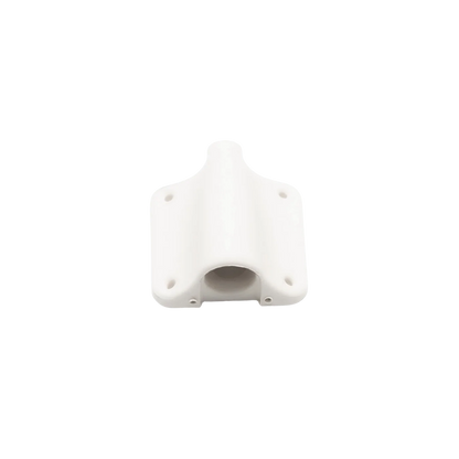 White lav concealer for Sennheiser, curved plastic cover with center opening