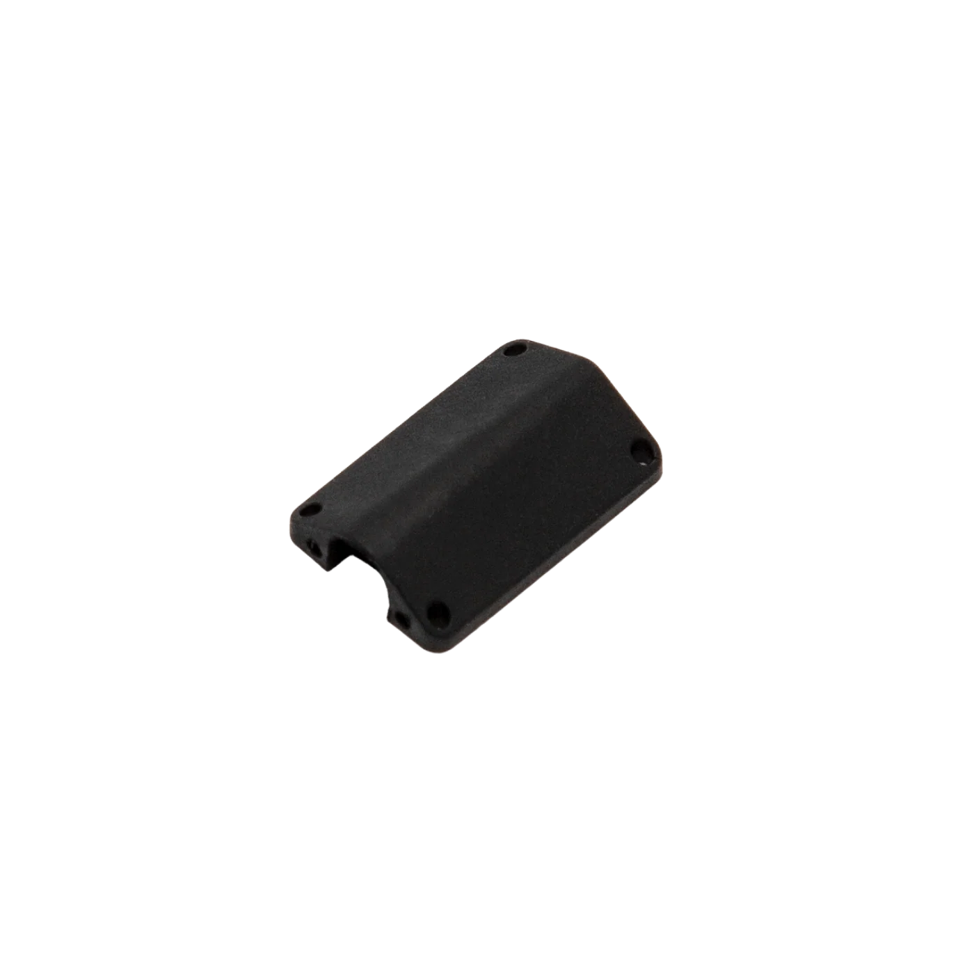 Black lav concealer for Sennheiser, rectangular plastic body with end cutout