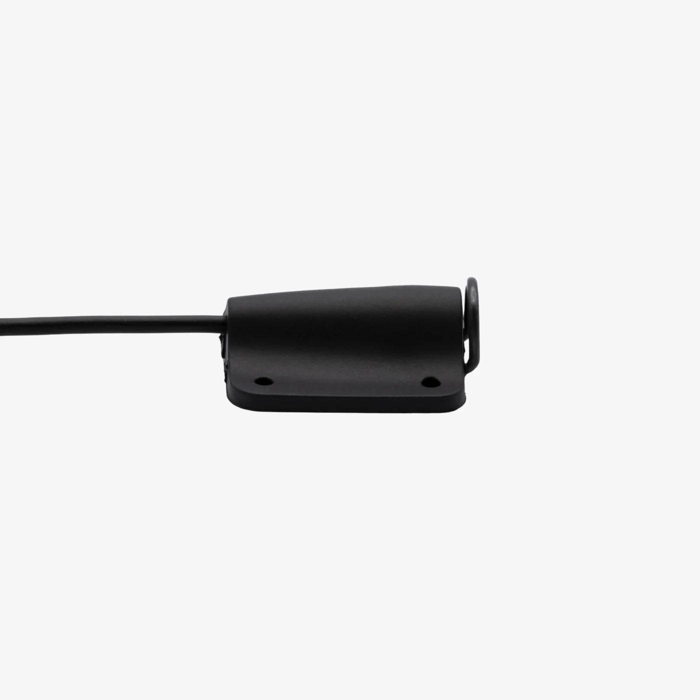 Black lav mic concealer body with side mount and cable feed