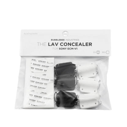Lav concealer set for Sony ECM-V1, black and white parts in clear package