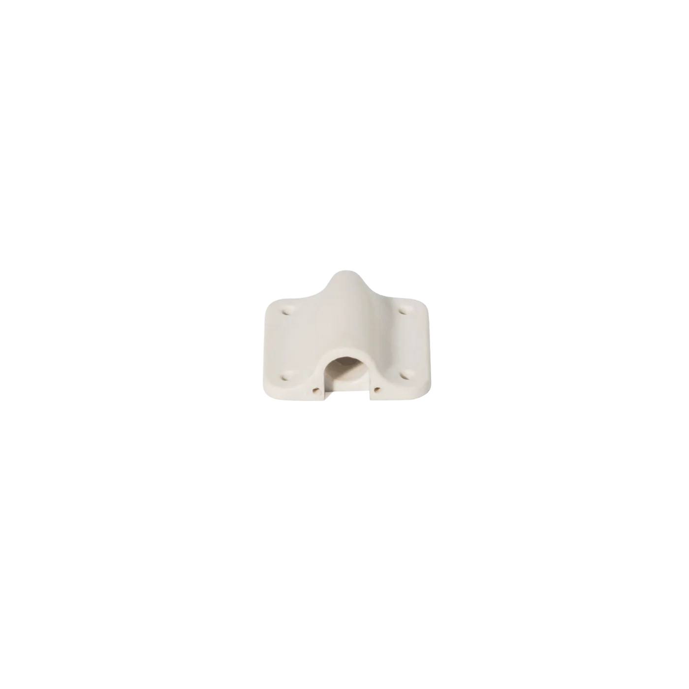 White lav concealer bracket for Sony ECM-V1 with mounting holes