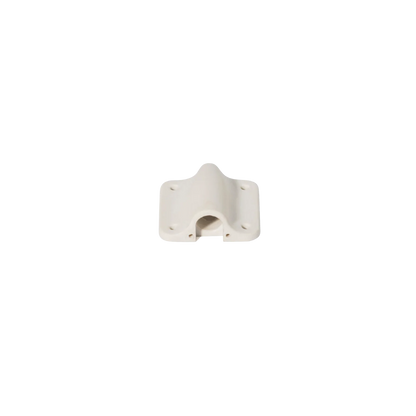 White lav concealer bracket for Sony ECM-V1 with mounting holes