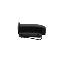 Black lav concealer clip with side loop and mounting holes