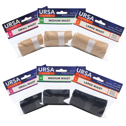Live Strap single pouch, beige and black waist pouches in retail sleeves