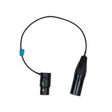 Mini-ALTO 3-pin XLR cable, short 260mm with black connectors and black lead