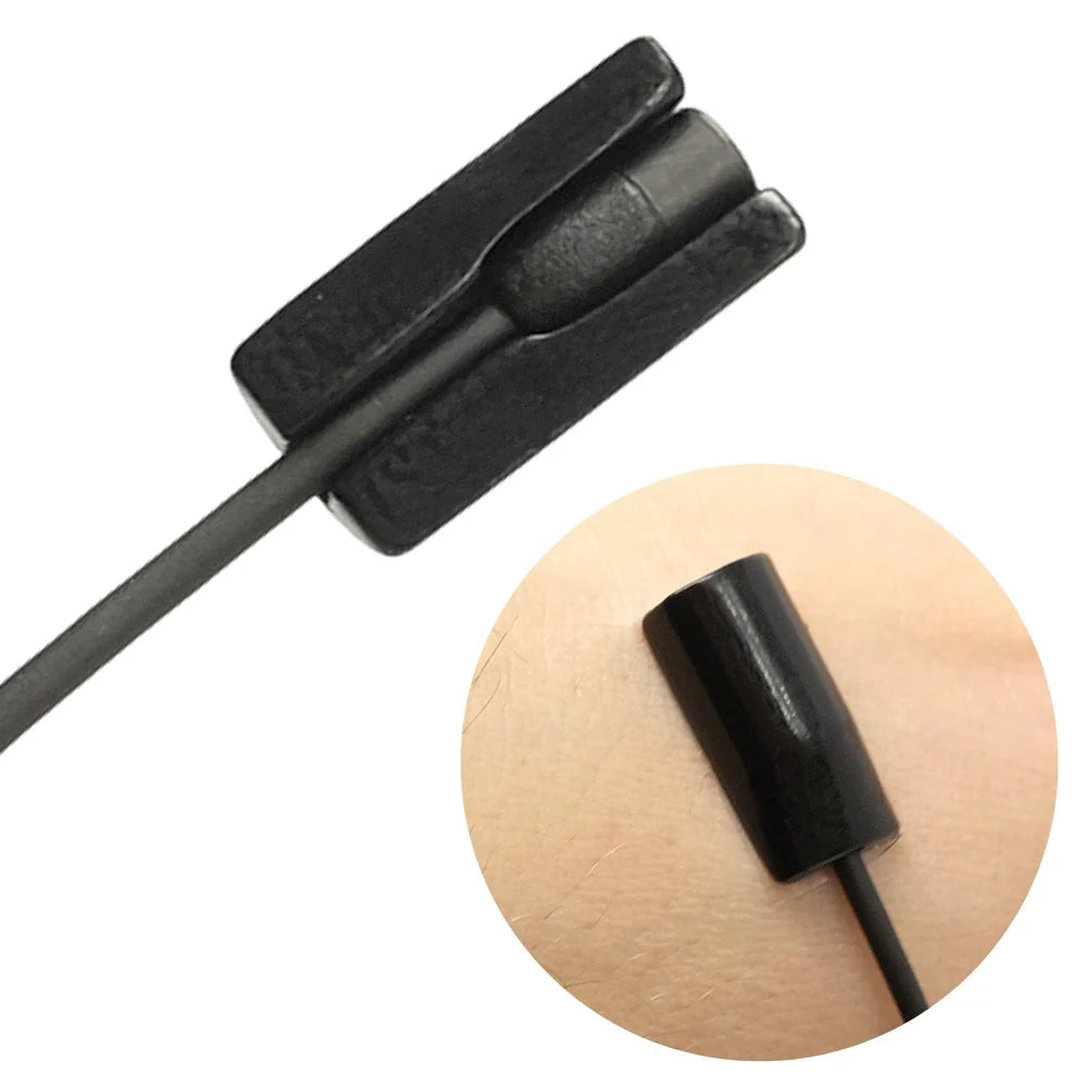 MiniMount microphone clip and foam windscreen, black cable with beige mount detail