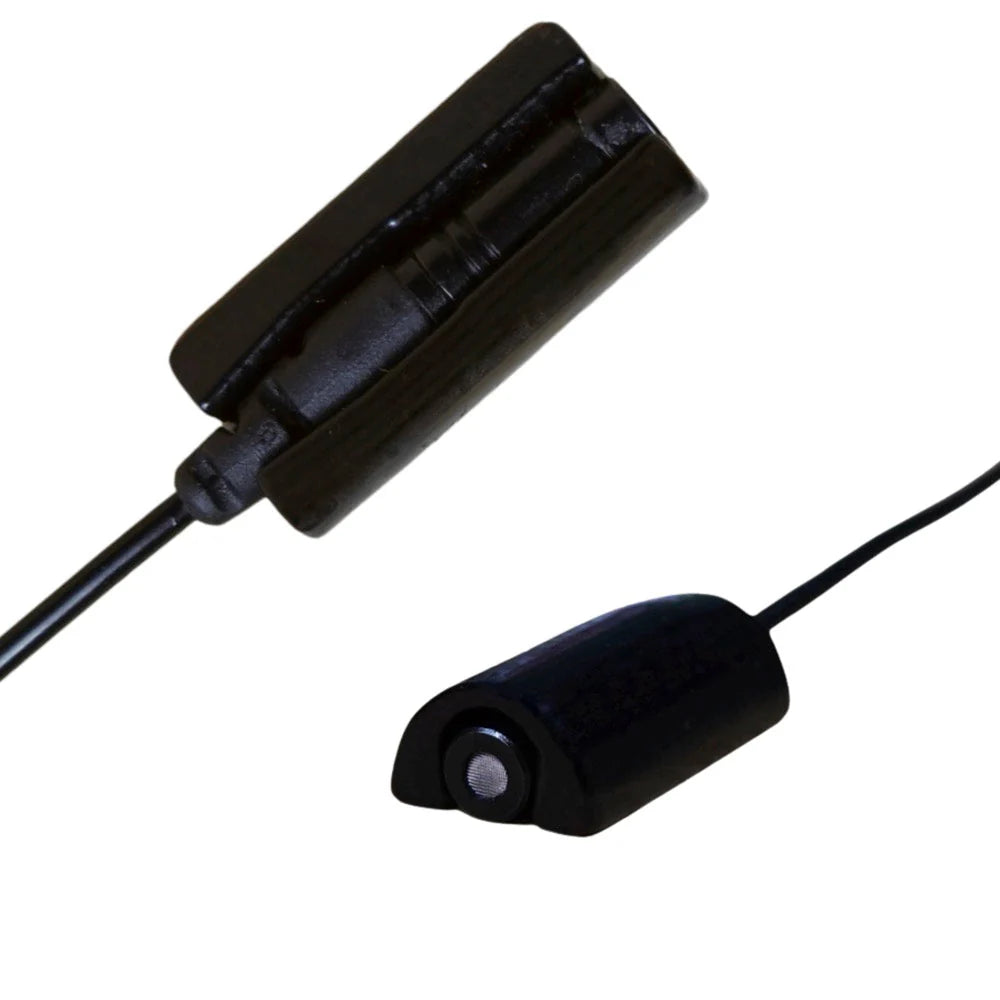 MiniMount microphone clip and foam windscreen, black mount with round front grille