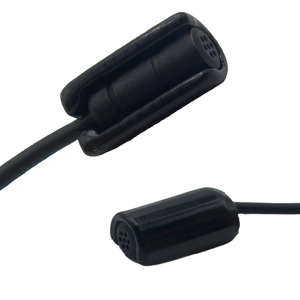 MiniMount microphone clip and foam windscreen, black cylindrical foam with grille holes