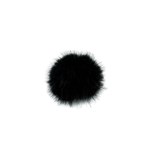 Mini furry windscreen cover, round black microphone protector