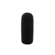 Black cylindrical microphone windscreen foam